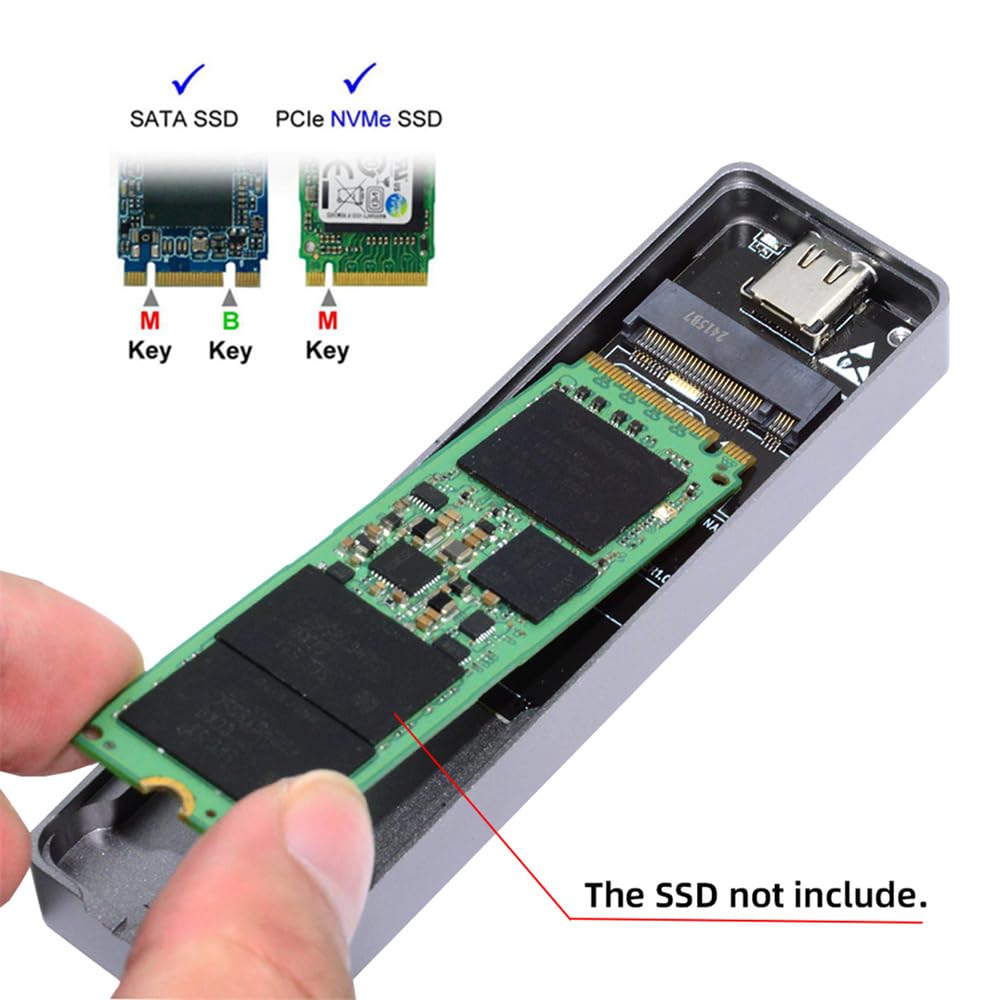 Amazon.com: NFHK 20Gbps Type-C USB3.2 USB4 to NVME M-Key M.2 NGFF